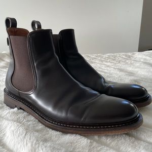 Italian Leather Chocolate Brown Chelsea Boot
